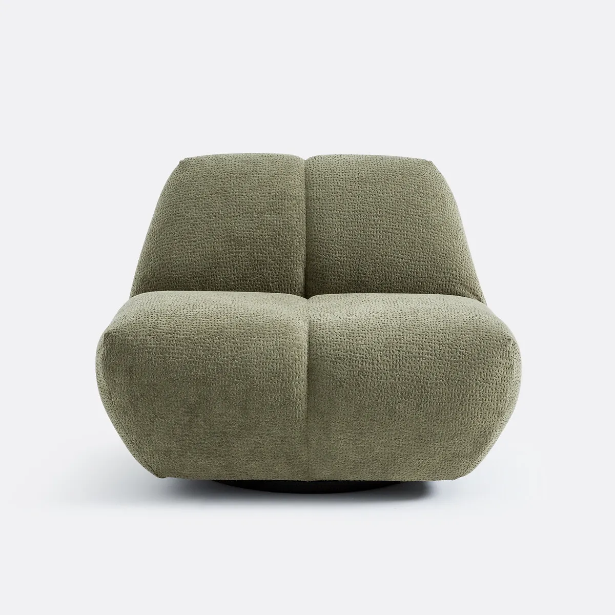 Fauteuil Pivotant, Tissu Relief, Nuria — vue 3