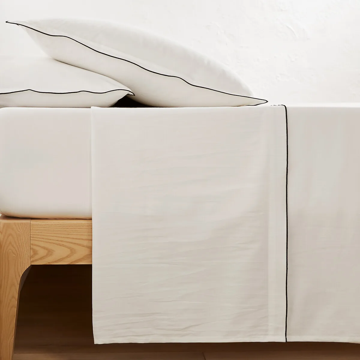 Drap Plat En Satin De Coton Lavé, 118 Fils, Victor Uni