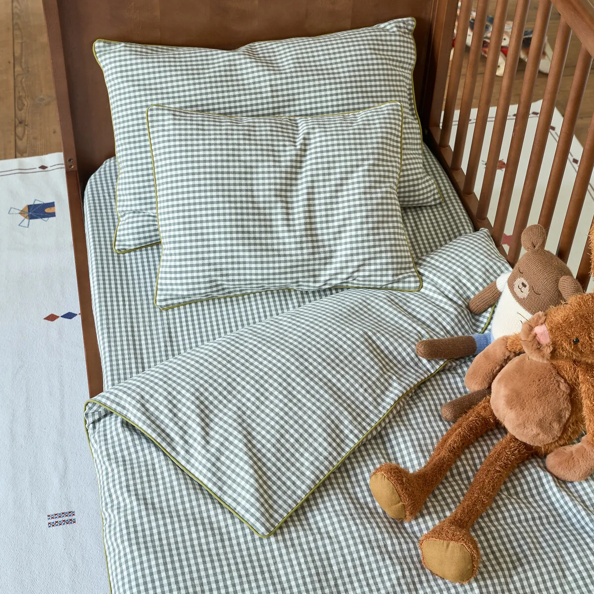 Drap-housse Bébé En Coton Bonnet 17 Cm, Tiny Vichy — vue 3