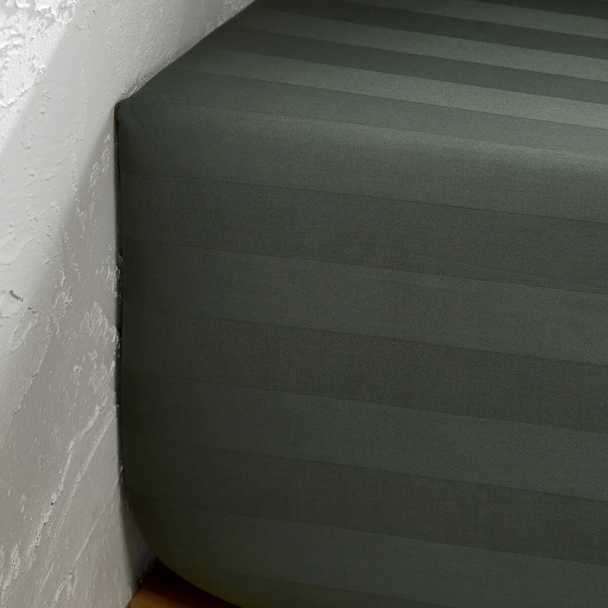Drap-housse En Satin De Coton Lavé, 118 Fils, Victor Rayé — vue 3