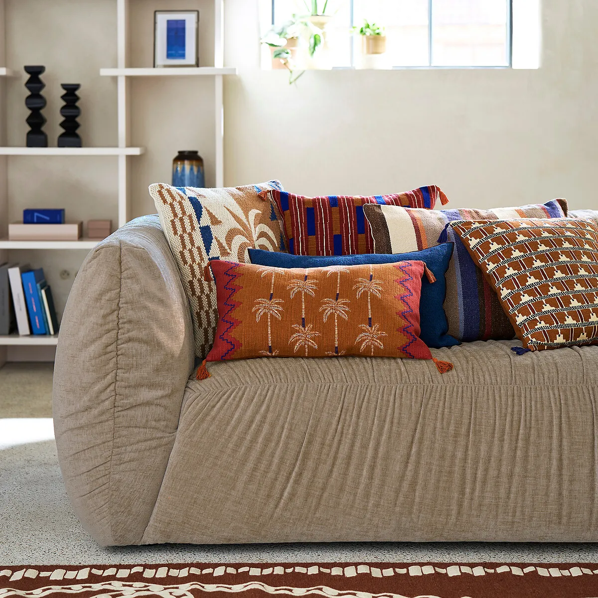 Housse De Coussin Laine Et Jute, 45 X 45 Cm, COBALI — vue 3
