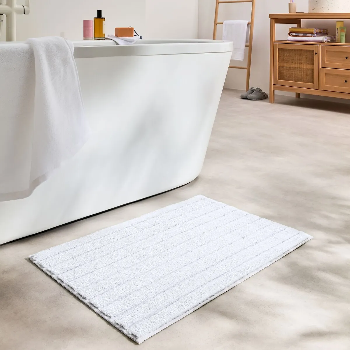 Tapis De Bain Tufté 1100g/m2 En Coton Recyclé, BALTO — vue 3