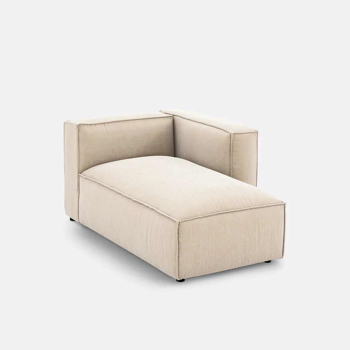 Elément Méridienne Pour Canapé Modulable, En Velours Côtelé Vintage, SEVEN