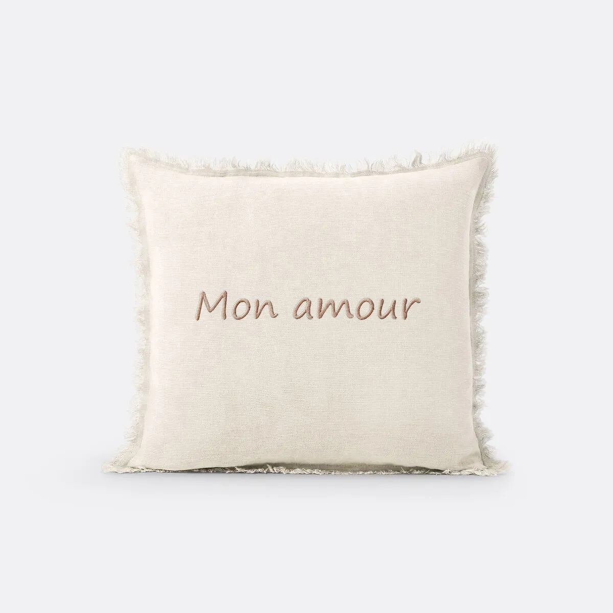 Housse Coussin Pur Lin Lavé Personnalisée, Linange — vue 3
