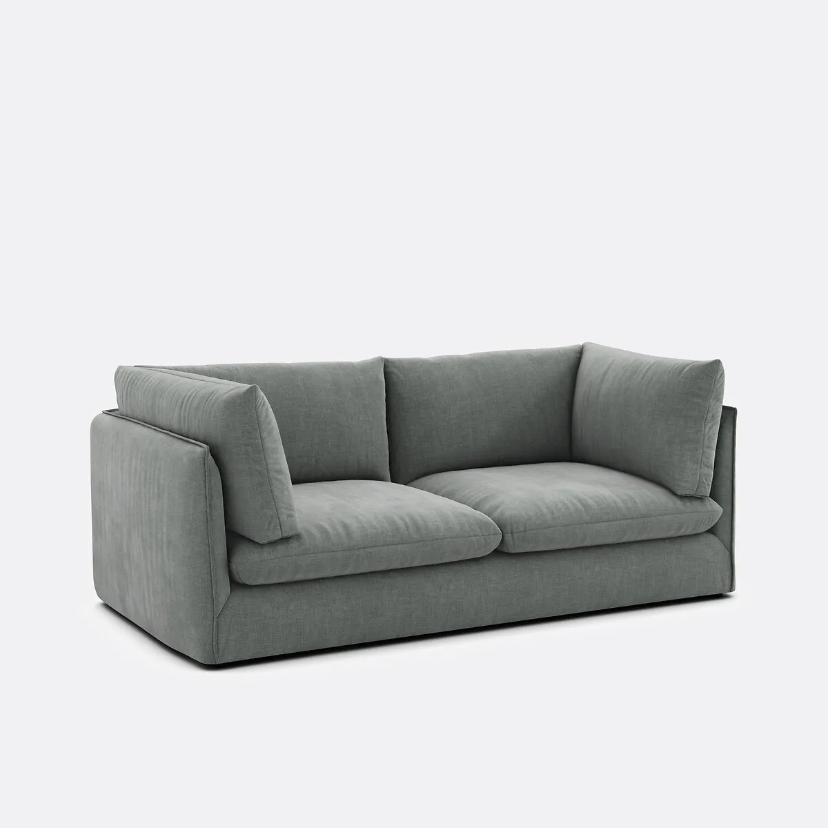 Canapé Droit, 3 Places, En Tissu Structuré, MALO — vue 3