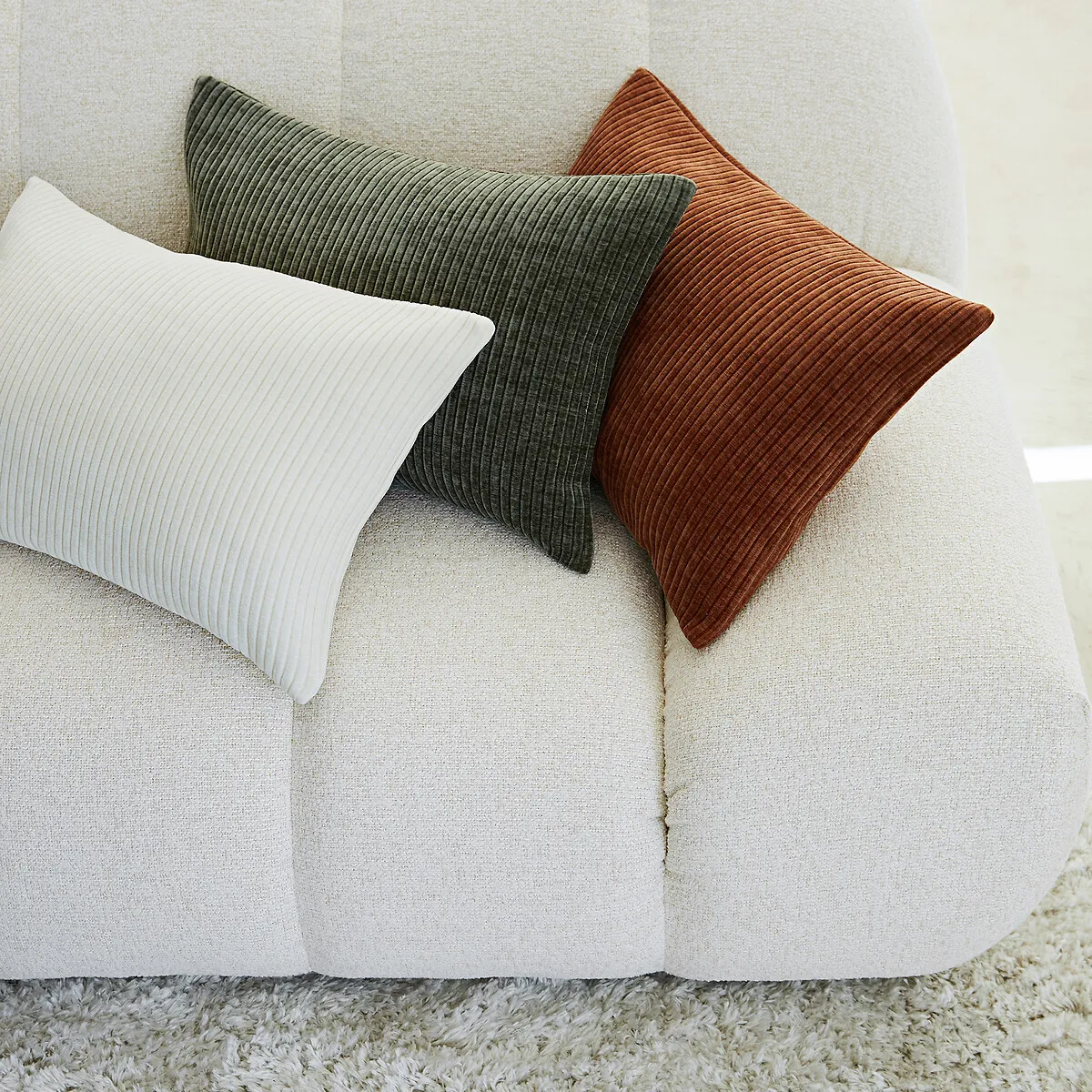 Housse De Coussin, 60x40 Cm, En Velours Côtelé, Carly — vue 3