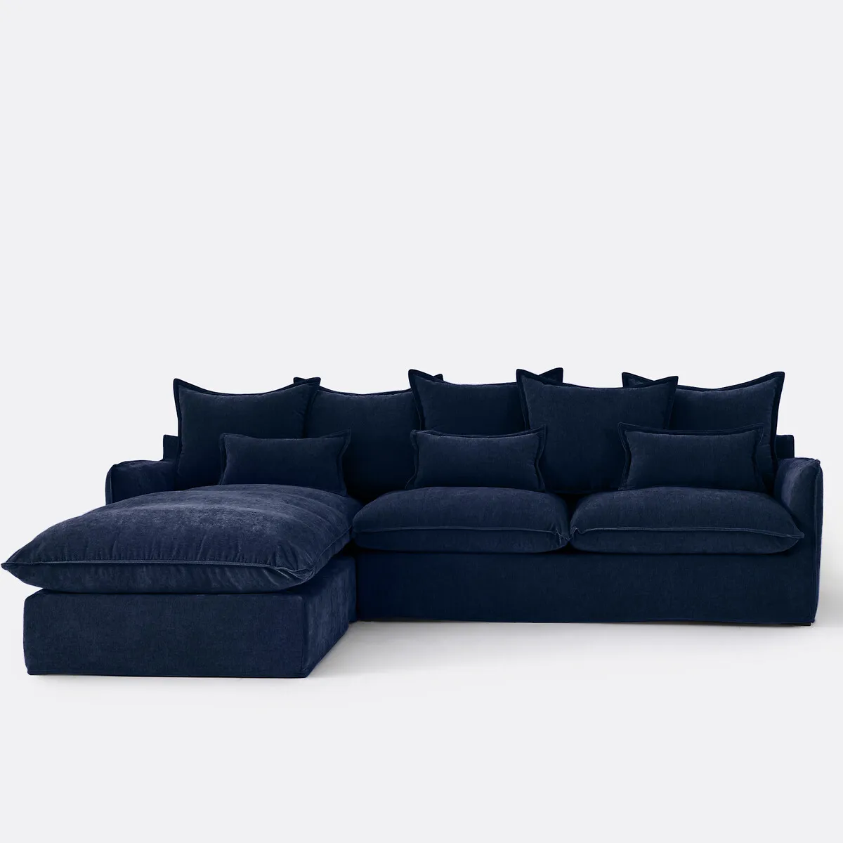 Canapé D'angle Gauche Convertible Matelas 6 Cm 4 Places Polyester Chiné, ODNA