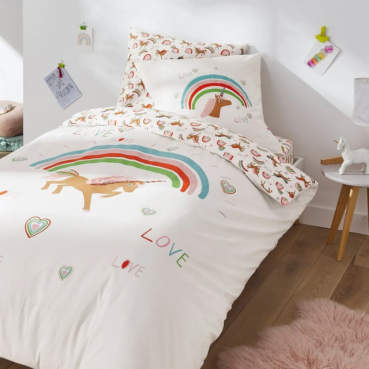 Taie D’oreiller En Coton Biologique, Licorne — vue 3