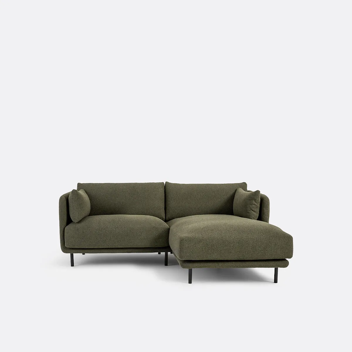 Canapé Angle Droit, 3 Places, En Bouclette Fine, VICTOR