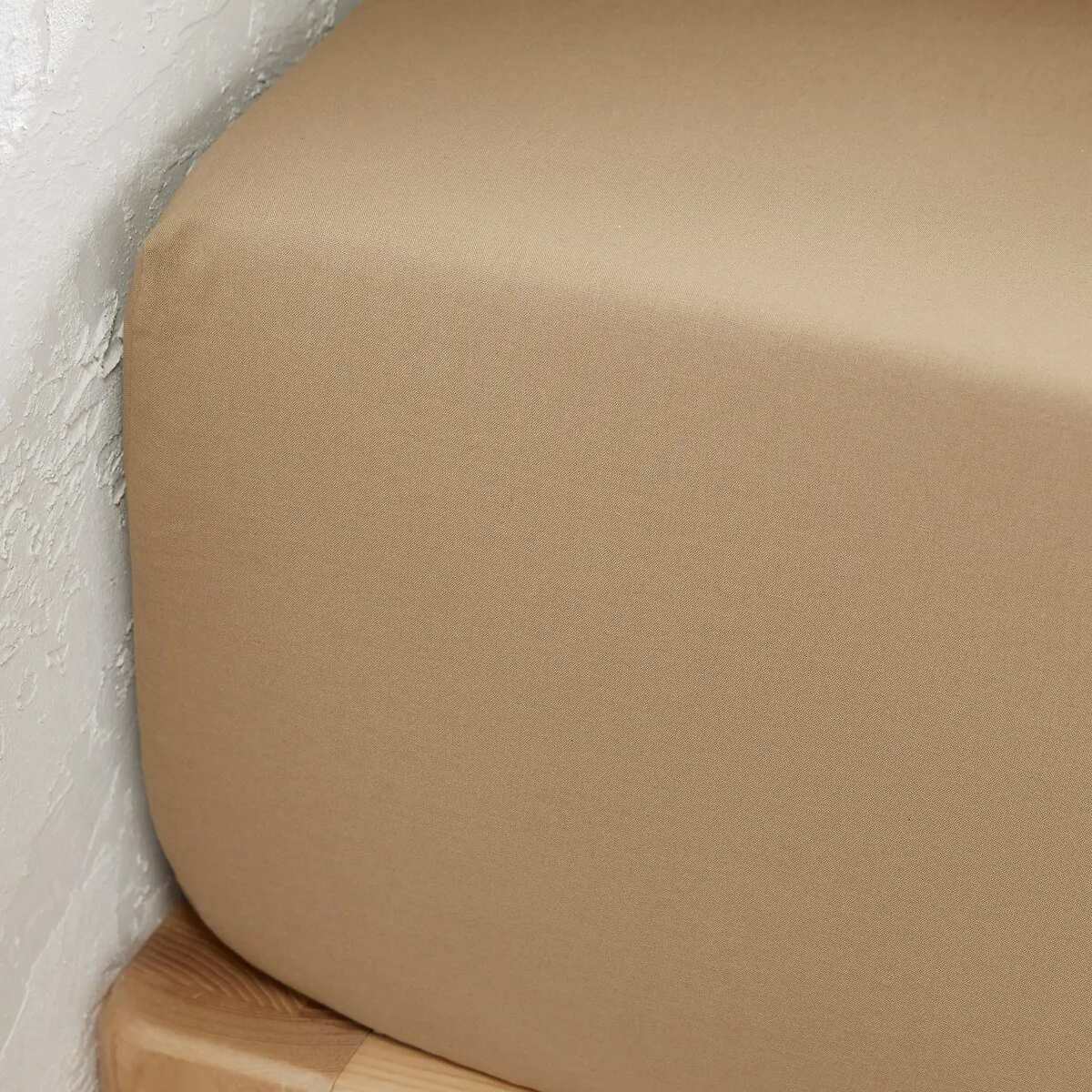 Drap Housse Uni Coton Lavé, Bonnet 25cm, Merida — vue 3