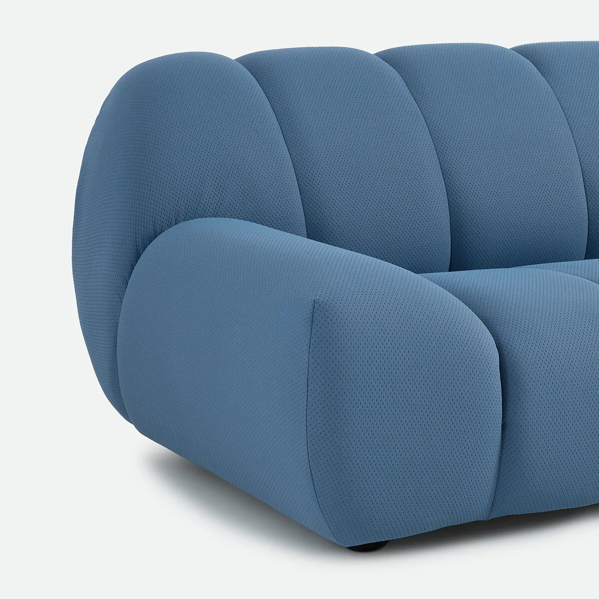 Canapé Droit, 4 Places, En Tissu Matelassé, NURIA — vue 3