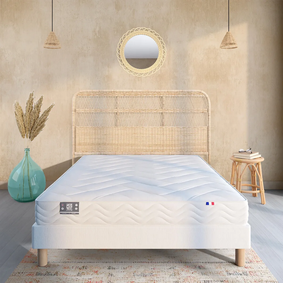 Matelas Origine Latex Végétal, 5 Zones, Soutien Ferme, Accueil Ferme