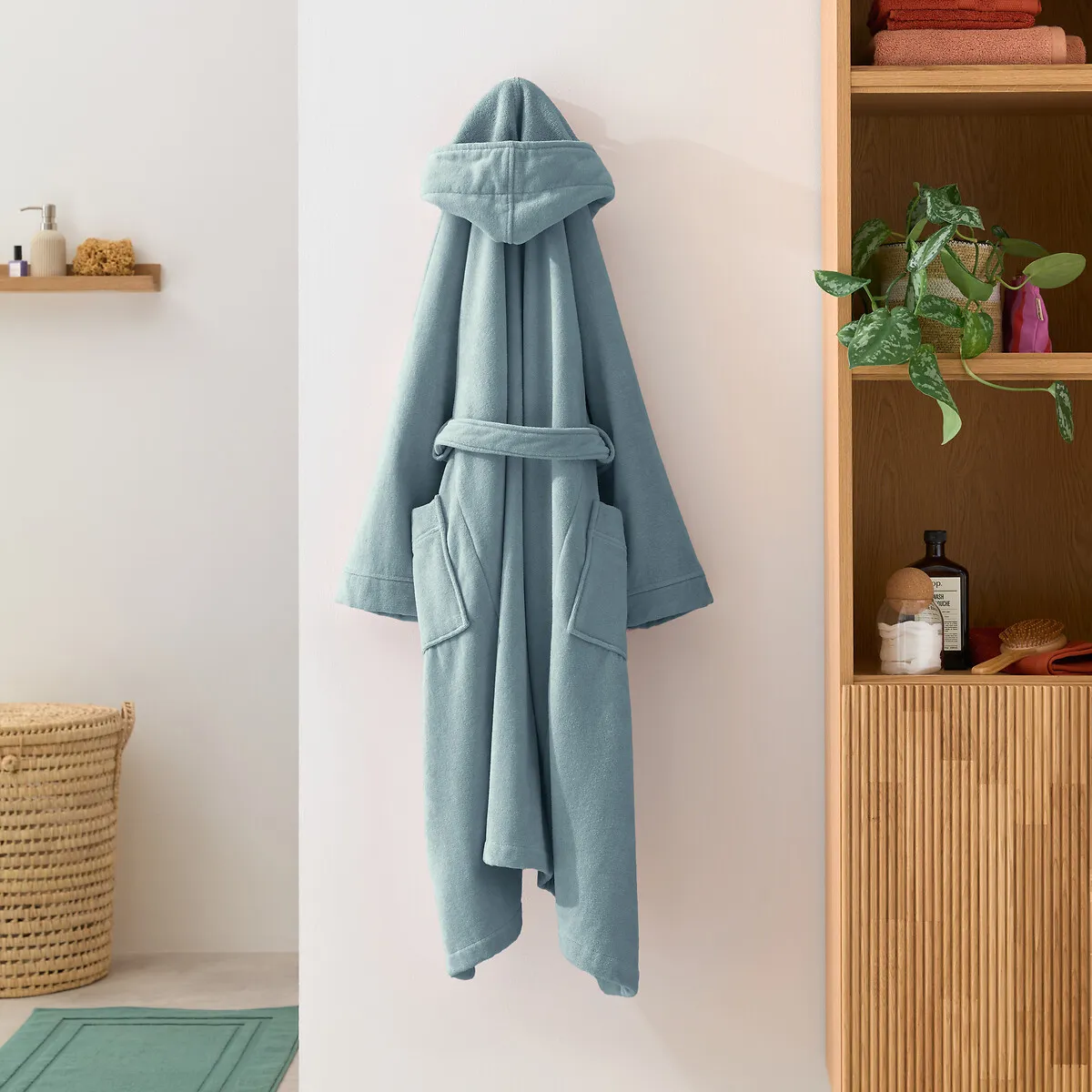 Peignoir À Capuche, En Éponge Velours Personnalisé, TRIZIE — vue 3
