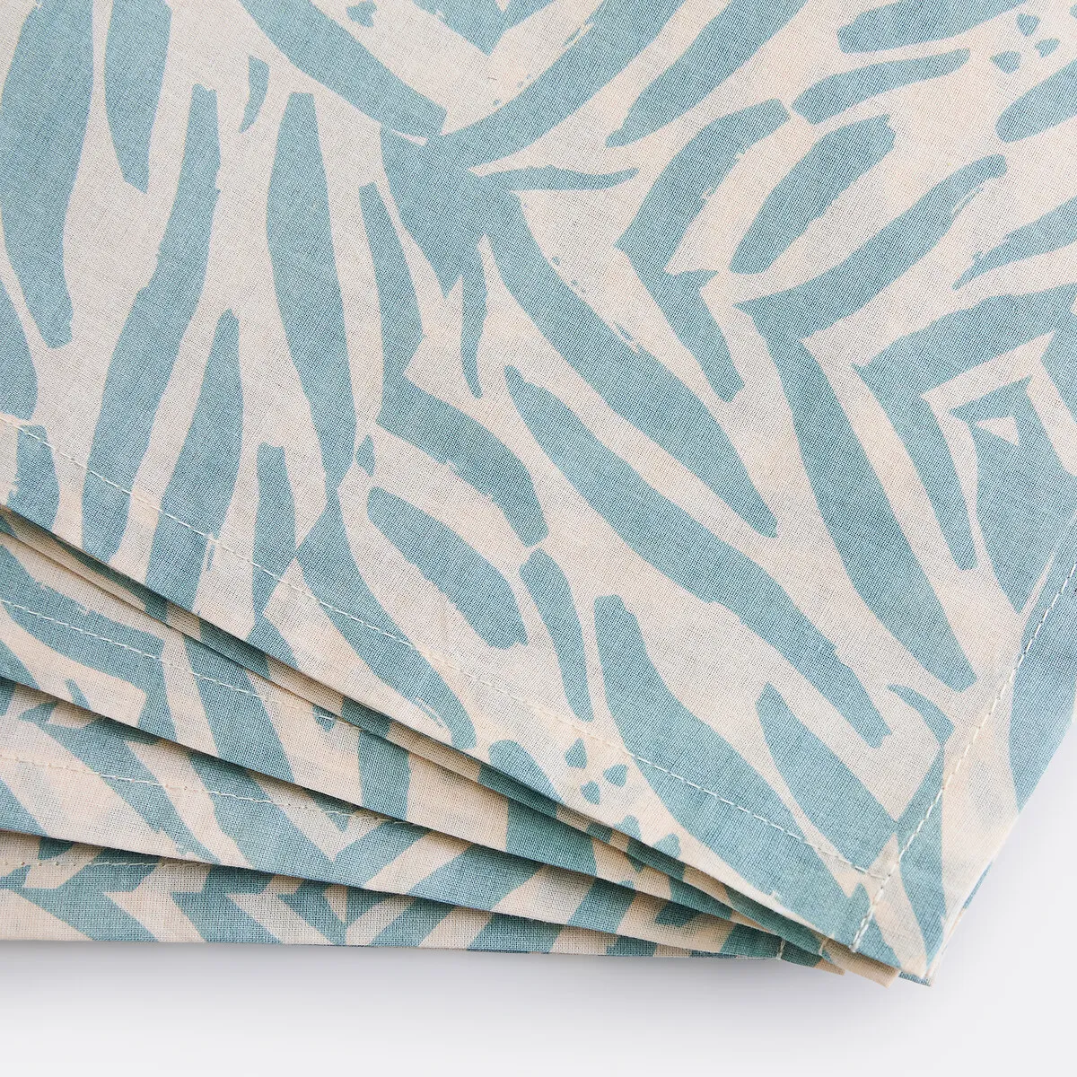 Lot 4 Serviettes De Table En Voile De Coton Imprimé, LEAN  — vue 3