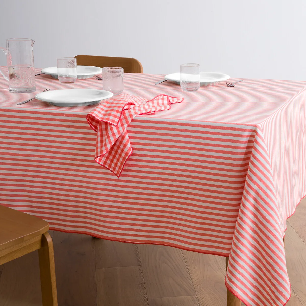 Nappe Rayée Tissé-teint, 30% Coton Recyclé, SOIZIC