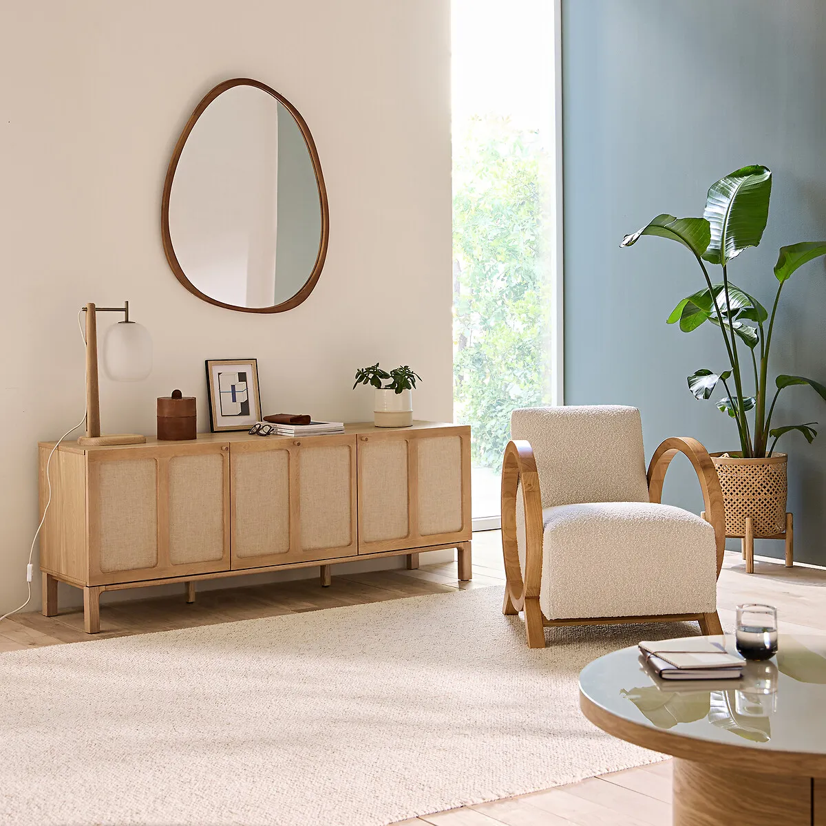 Fauteuil Vintage En Bouclette, Berti — vue 3
