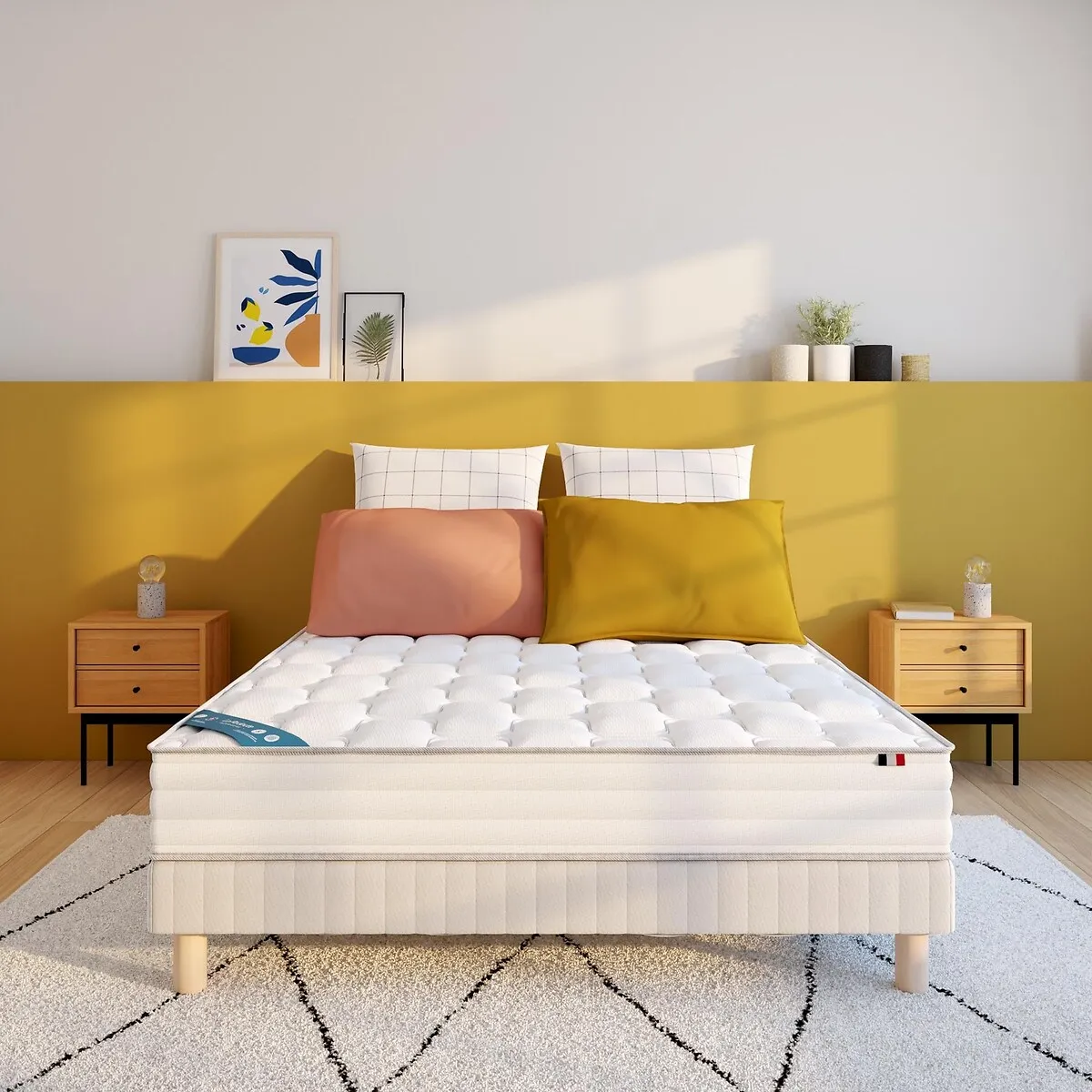 Matelas 580 Ressorts, 5 Zones, Soutien Ferme, Accueil Enveloppant
