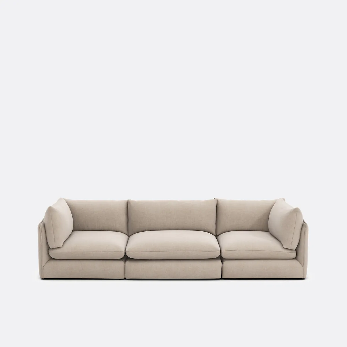 Canapé Modulable Droit, 3 Places, En Tissu Structuré MALO