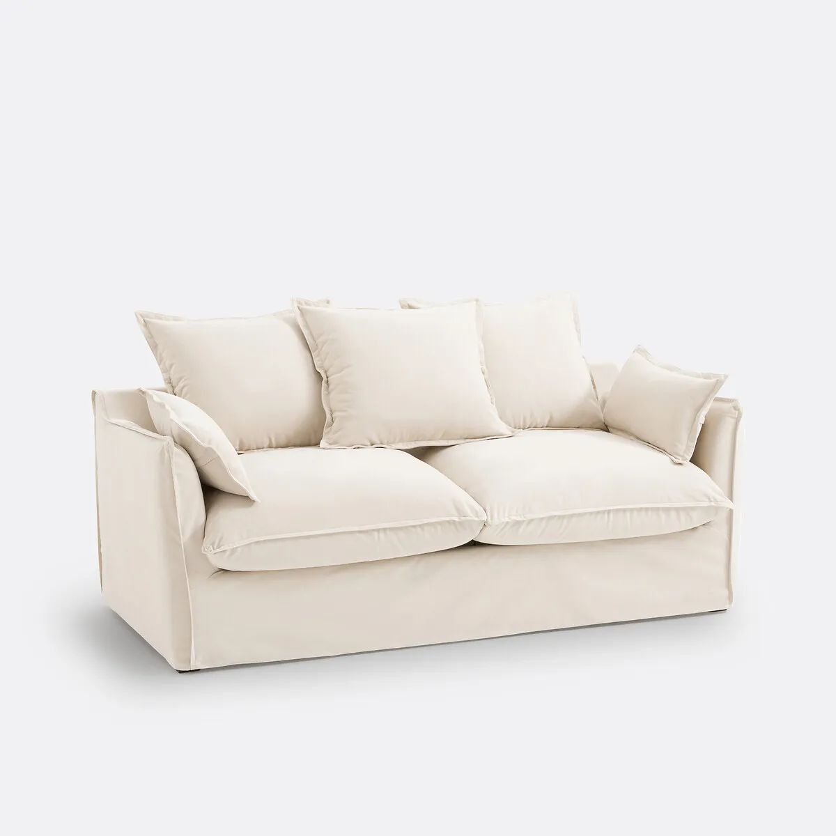 Canapé Convertible, 2 Ou 3 Places, Déhoussable, Velours, ODNA — vue 3