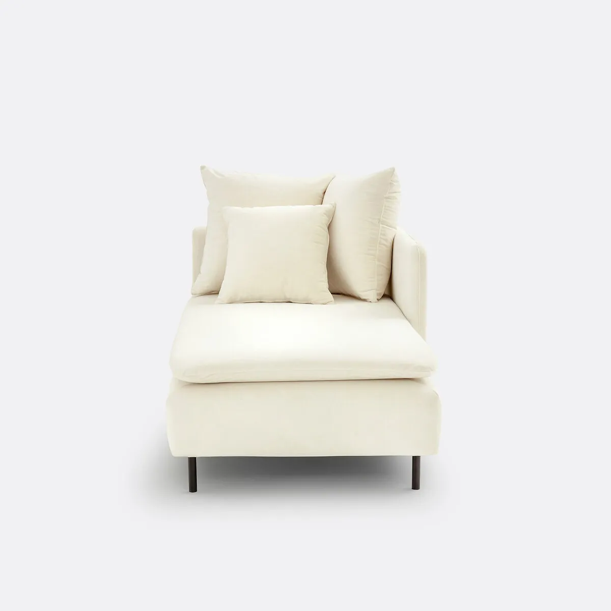 Méridienne Modulable, En Velours, Profondeur 179 Cm, IVETE — vue 3