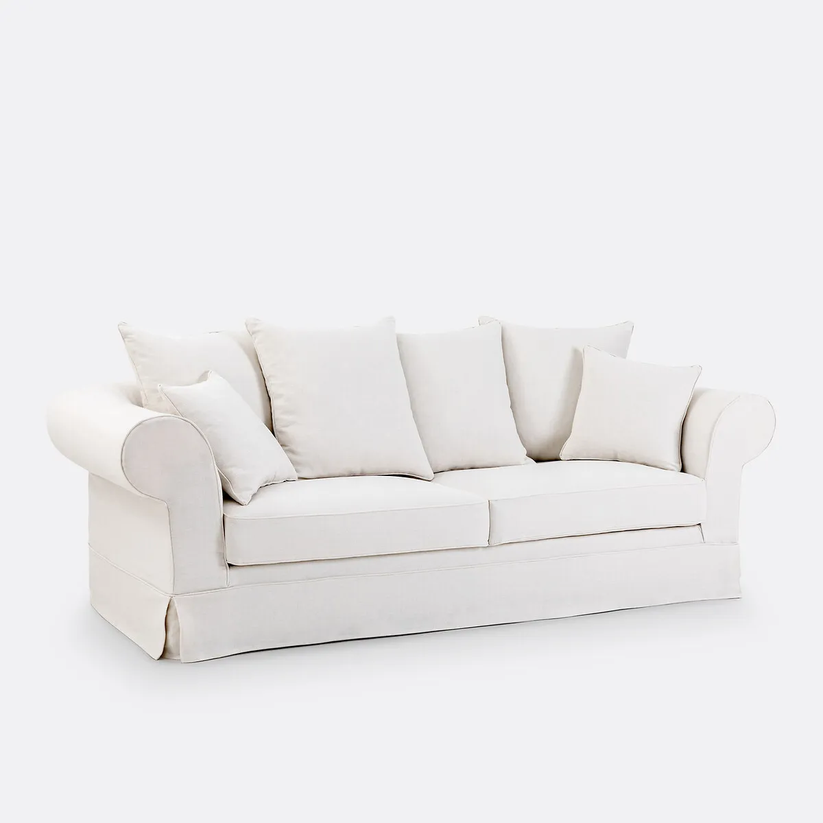 Canapé Convertible, 2 Ou 3 Places, Déhoussable, En Lin Épais, ADELIA — vue 3