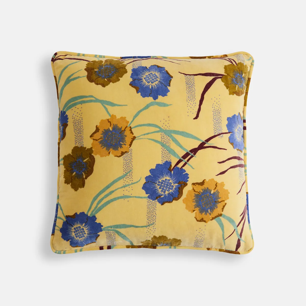 Housse De Coussin 45x45 Cm, En Velours De Coton Imprimé, MOWAN