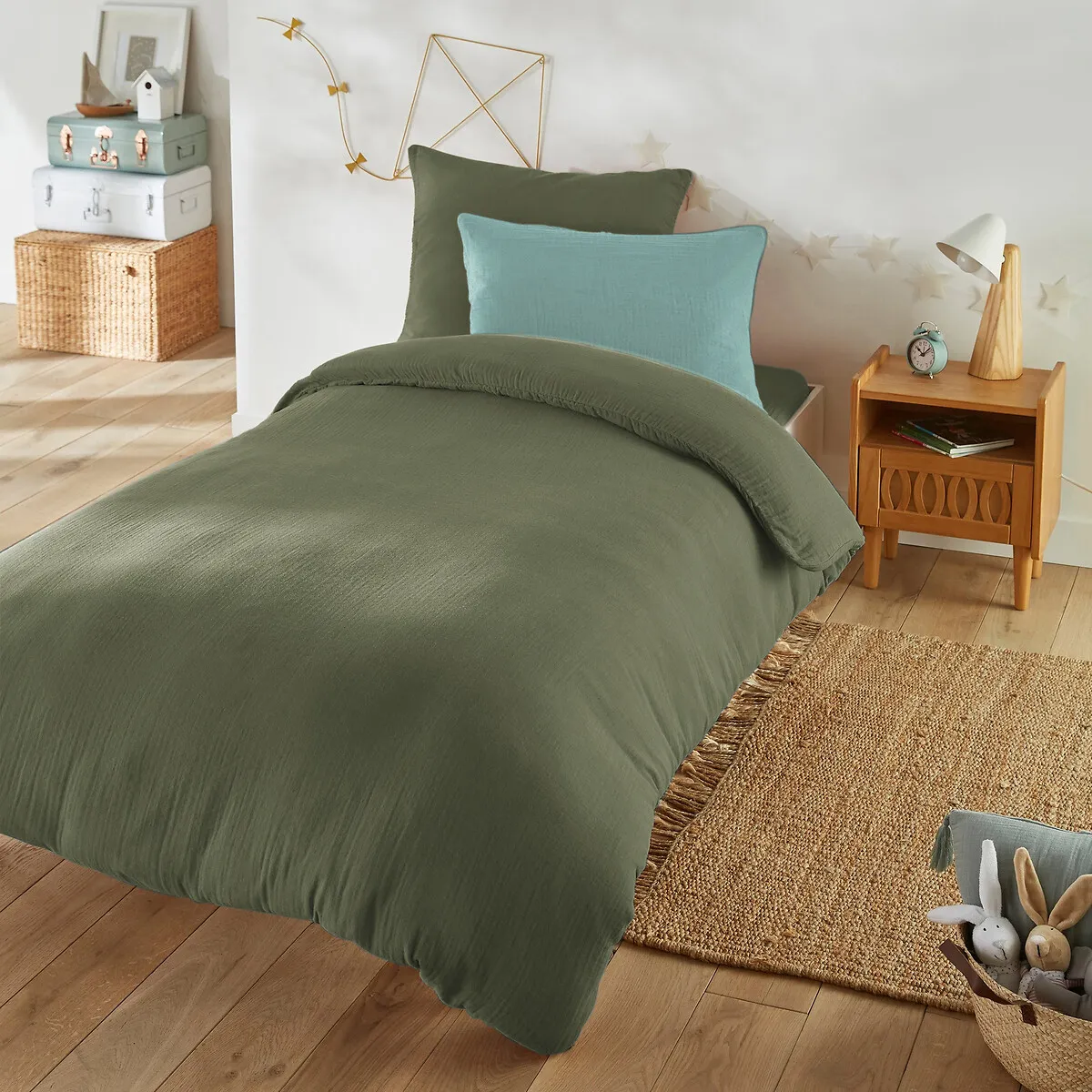 Drap-housse Enfant Uni Gaze De Coton, Kumla — vue 3