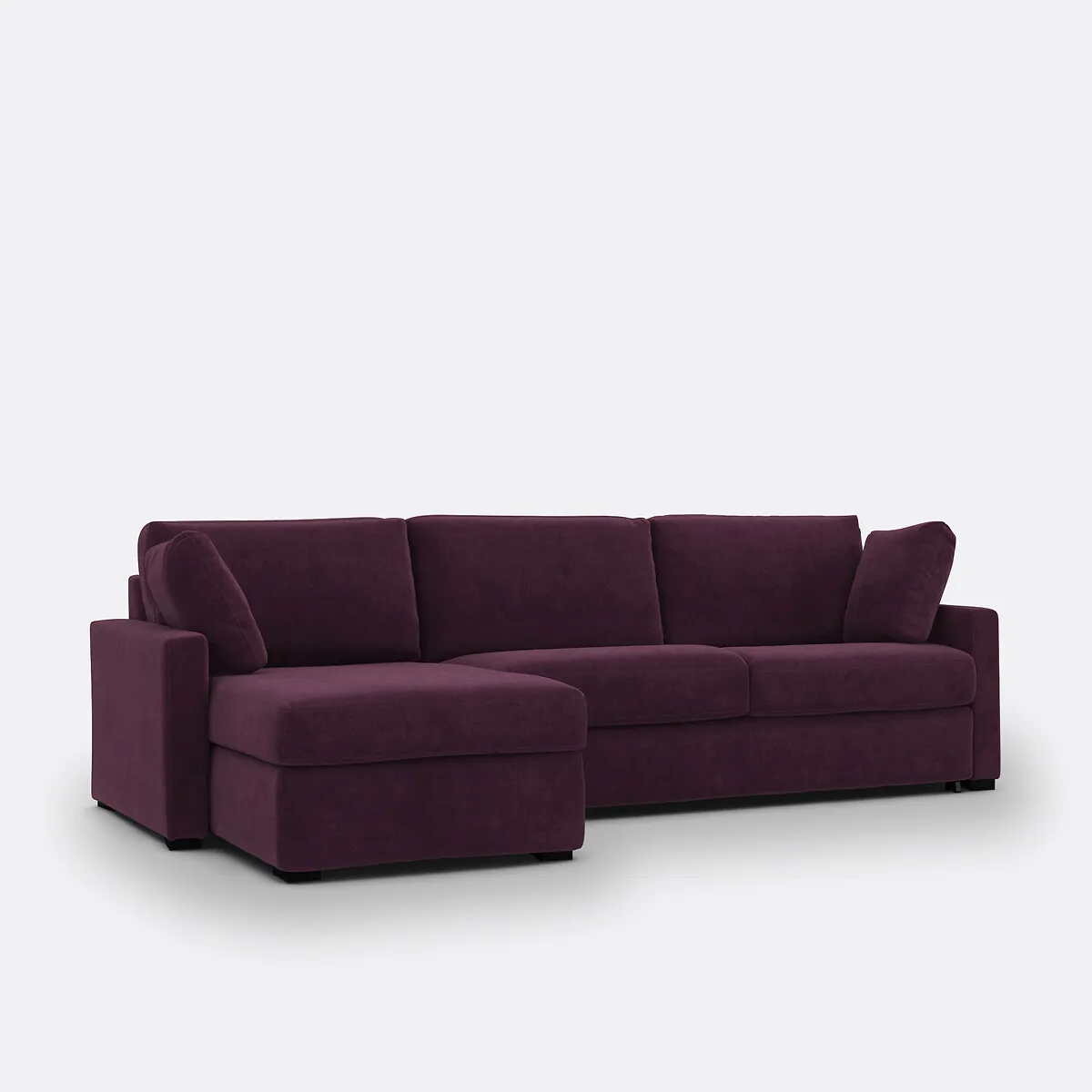 Canapé D'angle, Convertible, 4 Places, En Velours, Comfort Bultex®, TIMOR — vue 3