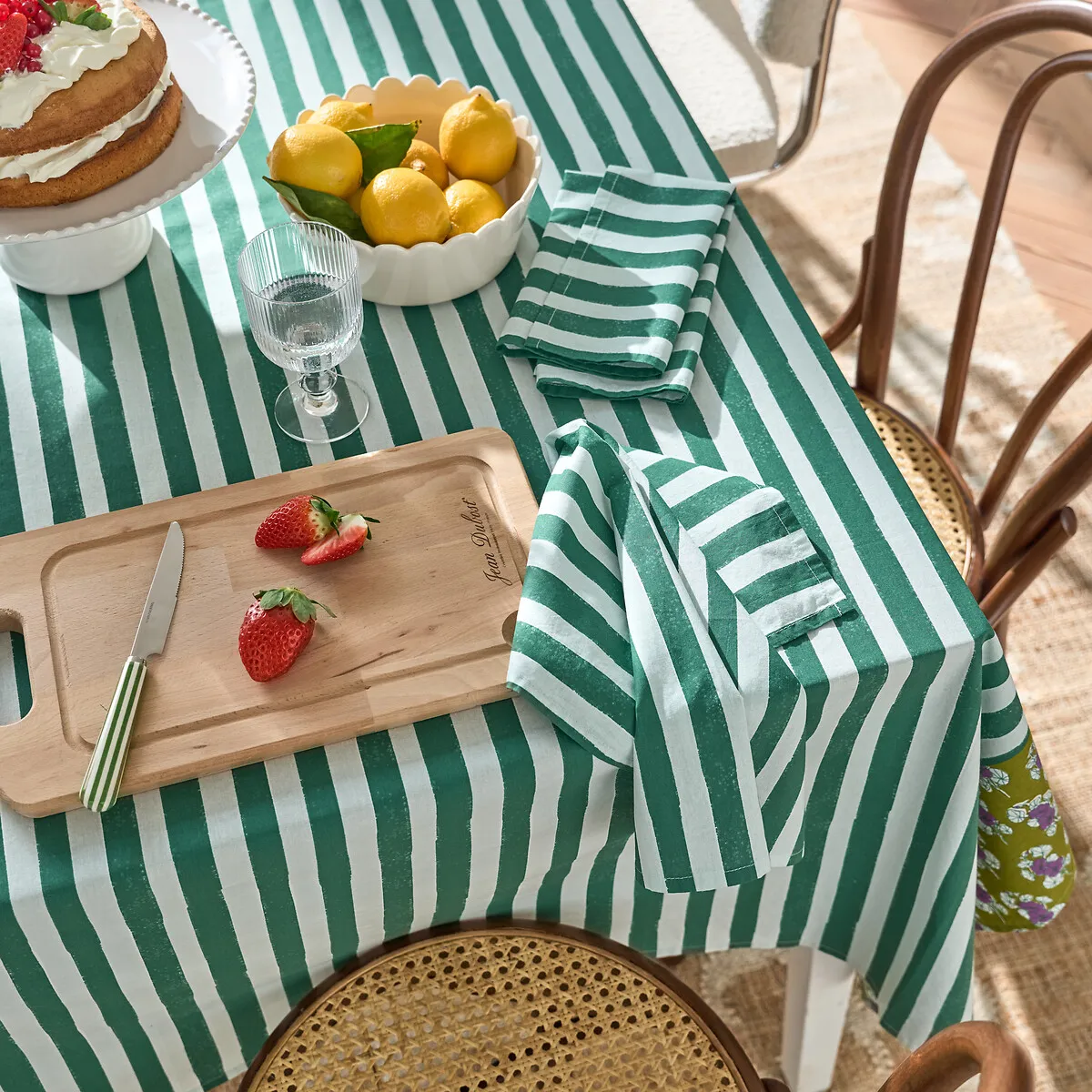 Lot 4 Serviettes De Table Coton Lavé, Marles — vue 3