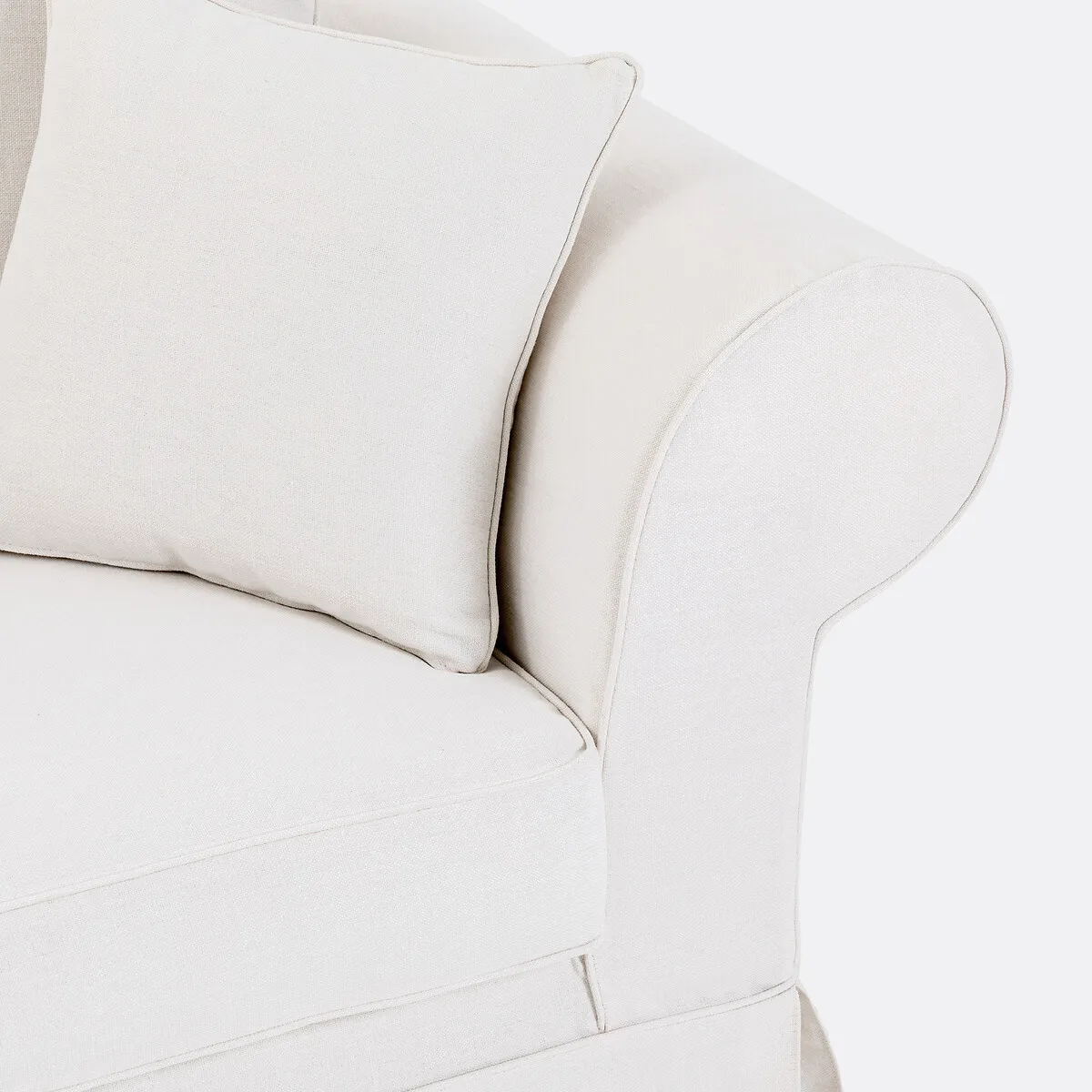 Canapé Droit Convertible, 2 Ou 3 Places, Déhoussable, En Lin Épais, ADELIA — vue 3
