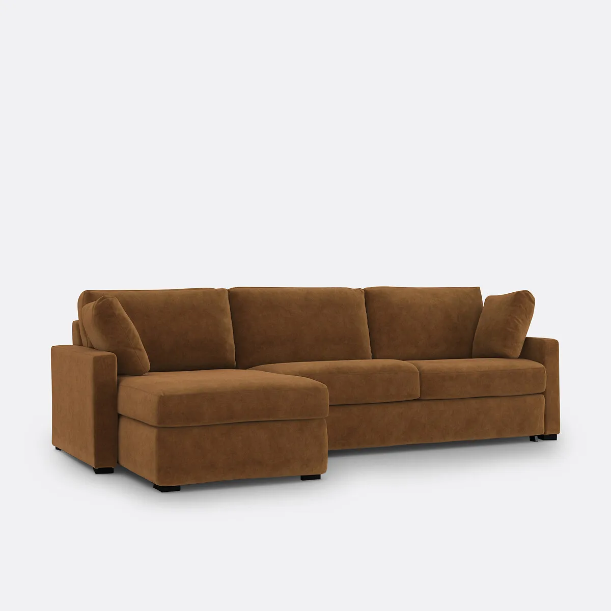 Canapé D'angle, Convertible, 4 Places, En Velours, Mousse, TIMOR — vue 3