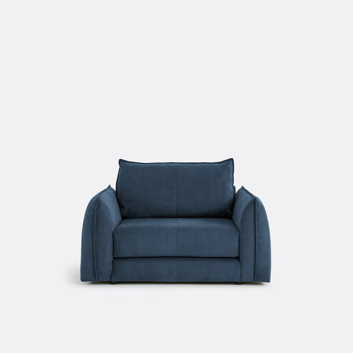 Fauteuil Droit Convertible, 1 Place, En Velours Côtelé Fines Côtes, TIKI