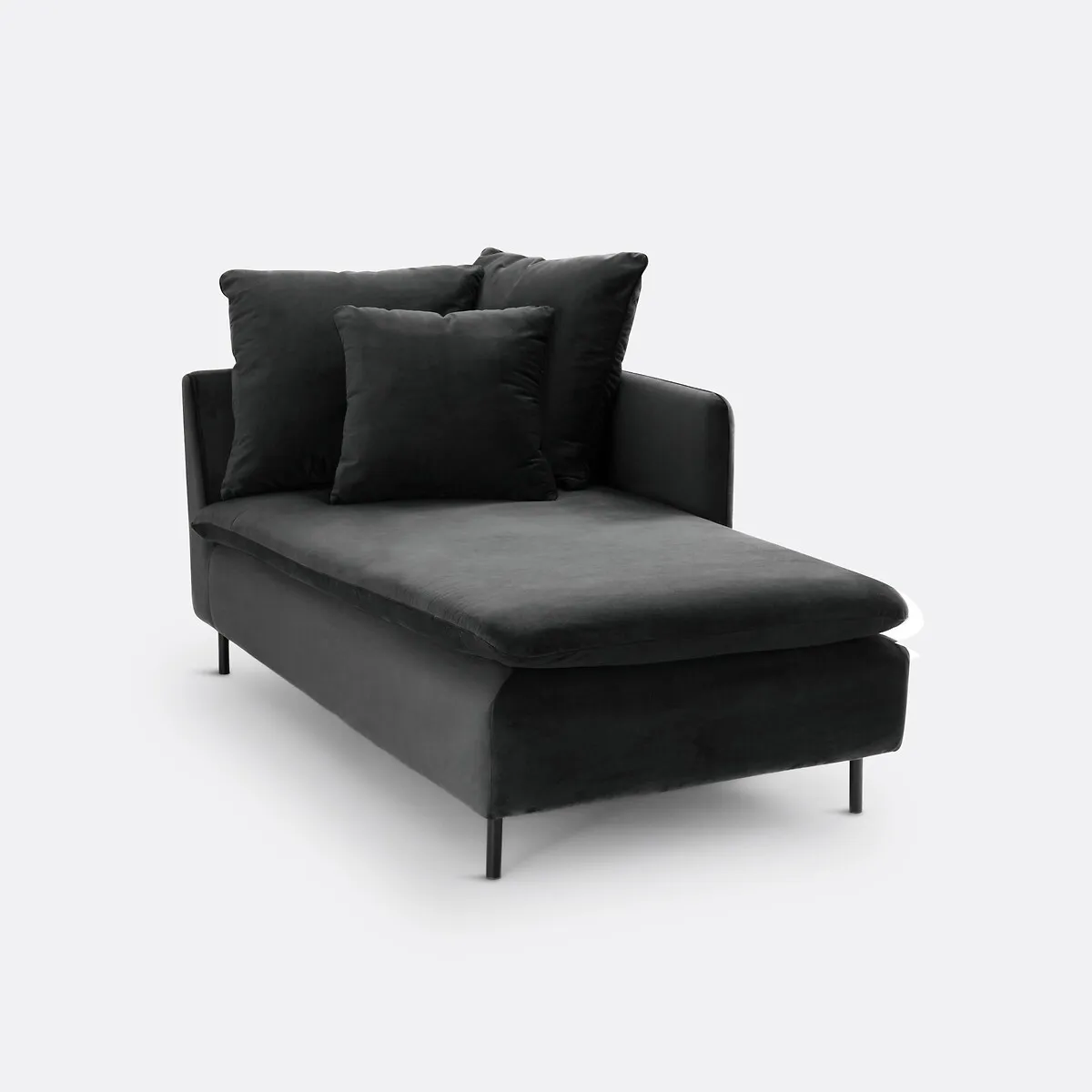 Méridienne Modulable, En Velours, Profondeur 158 Cm, IVETE