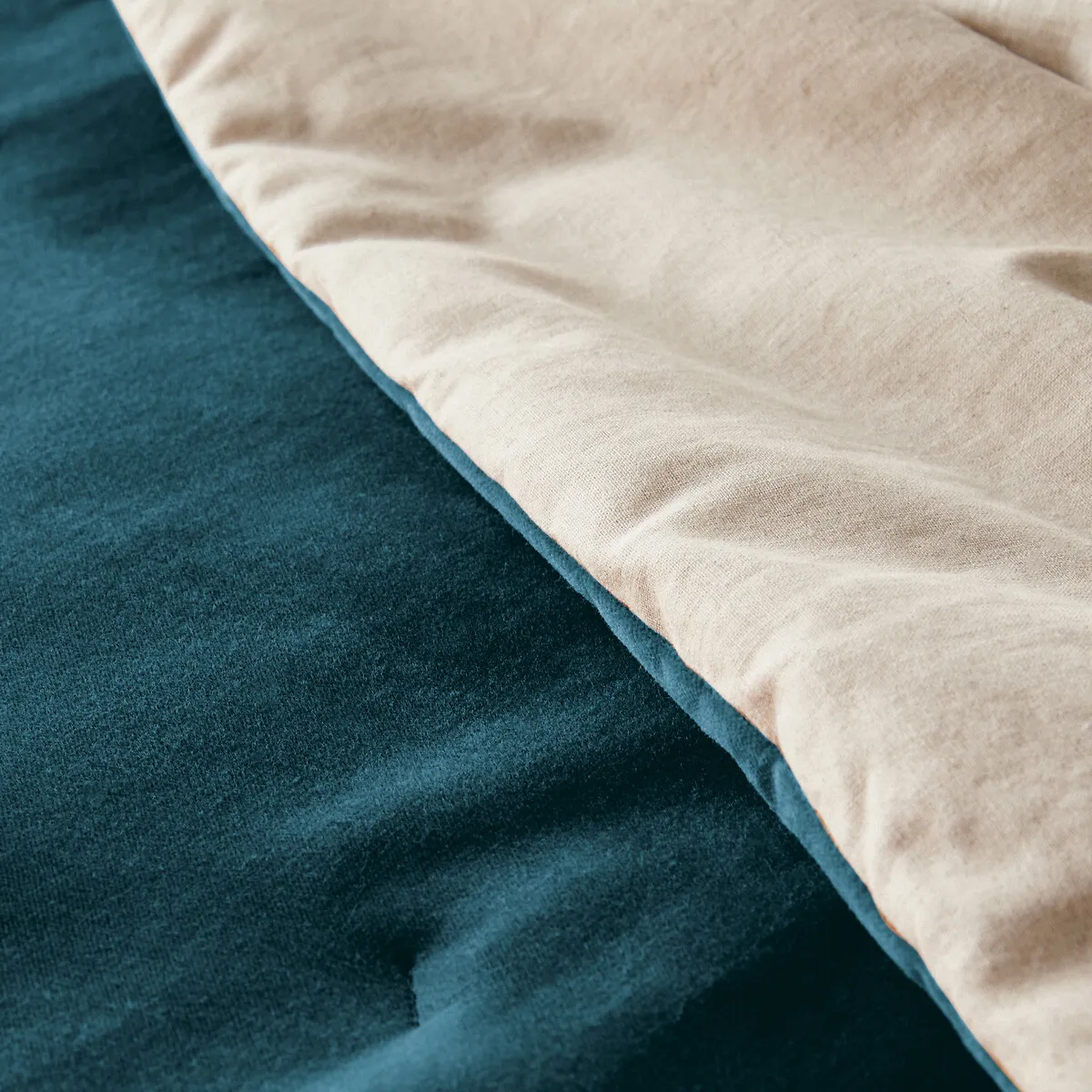 Edredon Matelassé Velours Coton Lin Uni, Velvet — vue 3