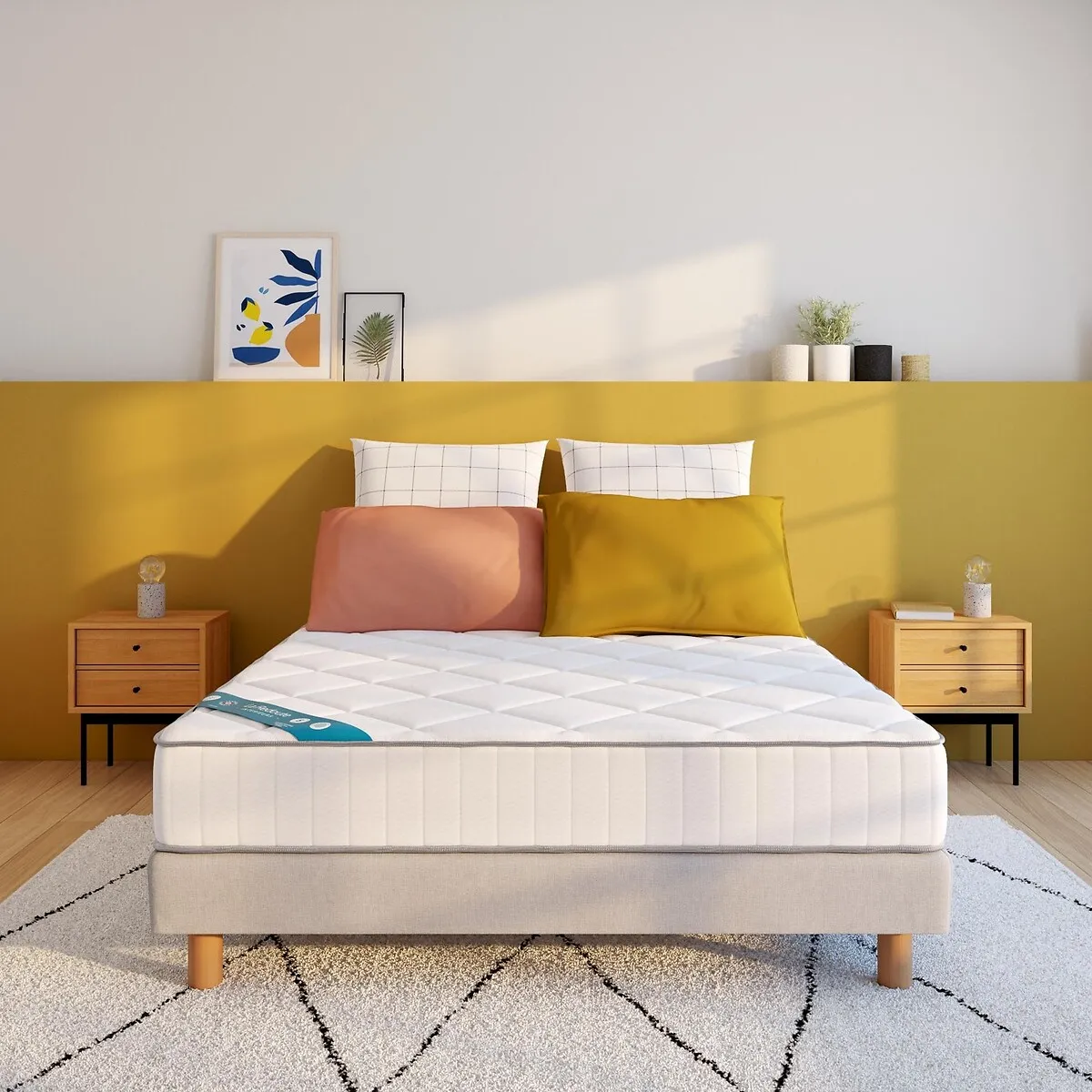 Matelas Latex, 3 Zones, Soutien Mi-ferme, Accueil Tonique