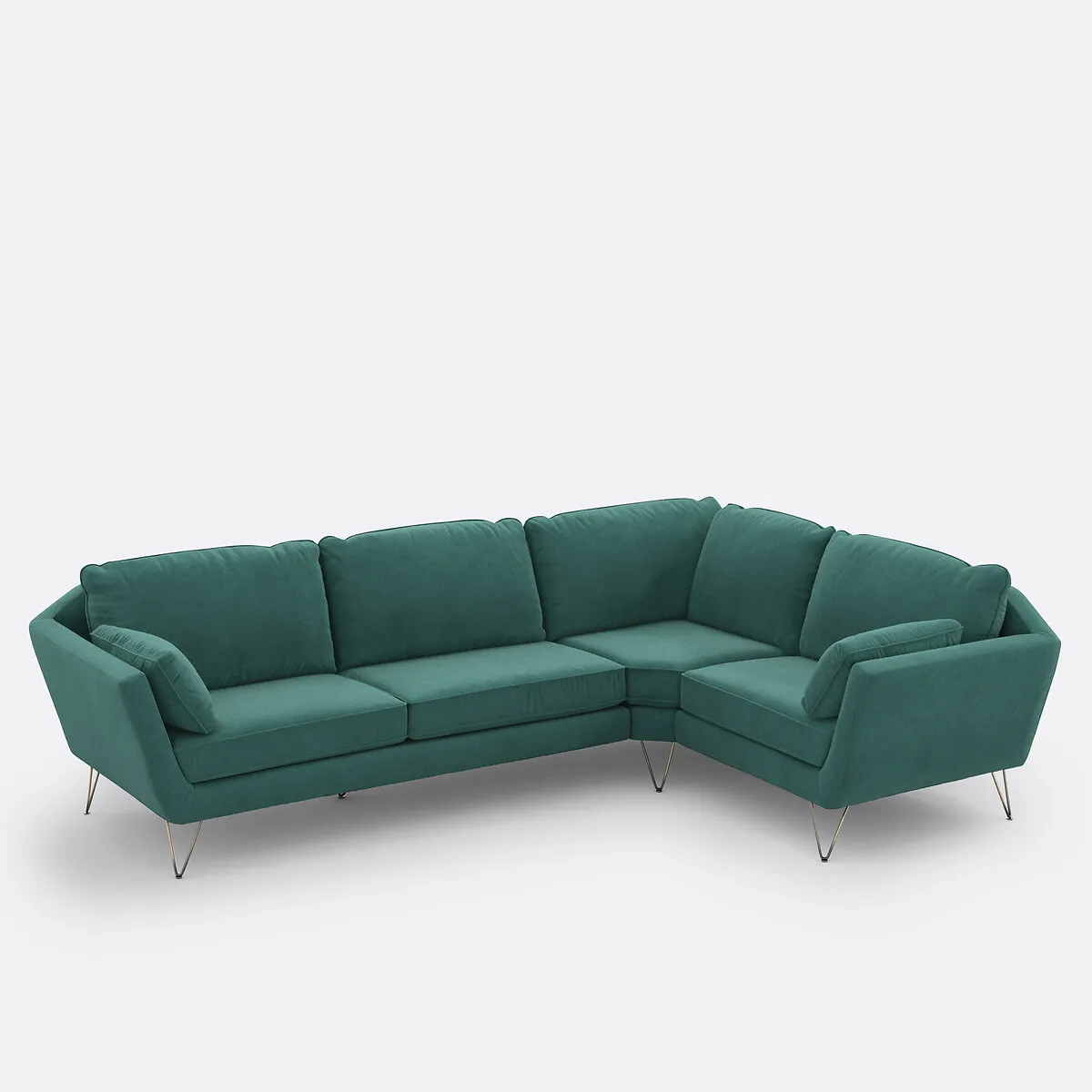 Canapé D’angle XL En Velours, Topim — vue 3