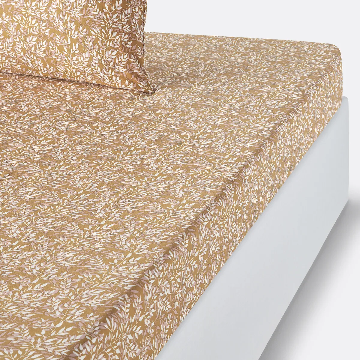 Drap Housse Percale De Coton Bonnet 30 Cm, Nara