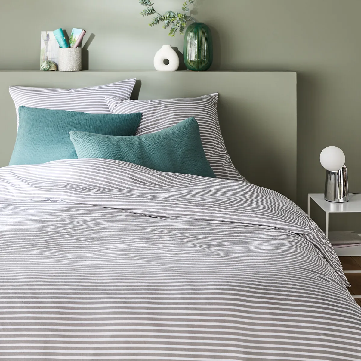 Housse De Couette Jersey Coton/modal, Dolsi Gris