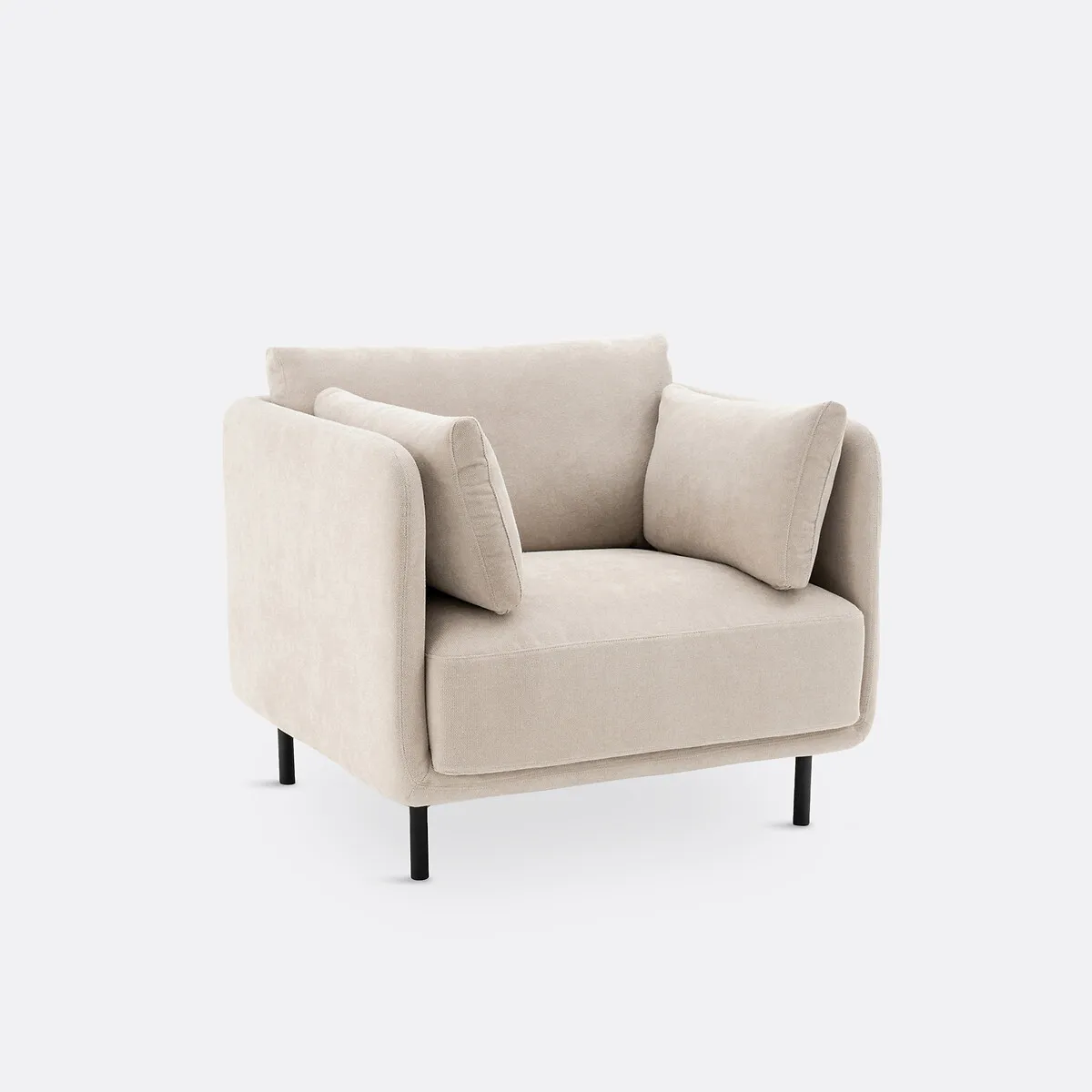 Fauteuil, En Tissu Texturé, VICTOR — vue 3