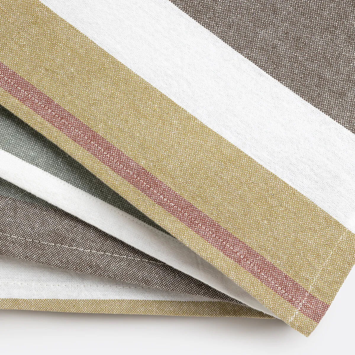 Lot De 4 Serviettes De Table Coton Lavé Tissé-teint, Antika — vue 3