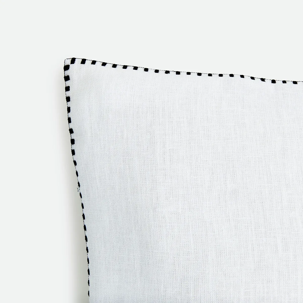 Housse De Coussin Unie, En Lin, ELBA — vue 3