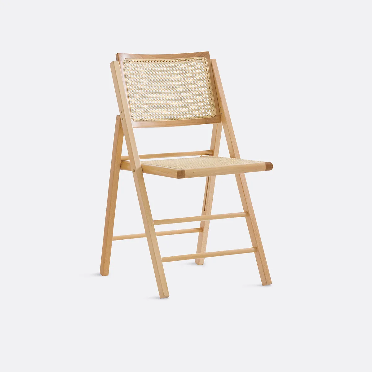Chaise Pliante Hêtre Et Cannage, Rivia