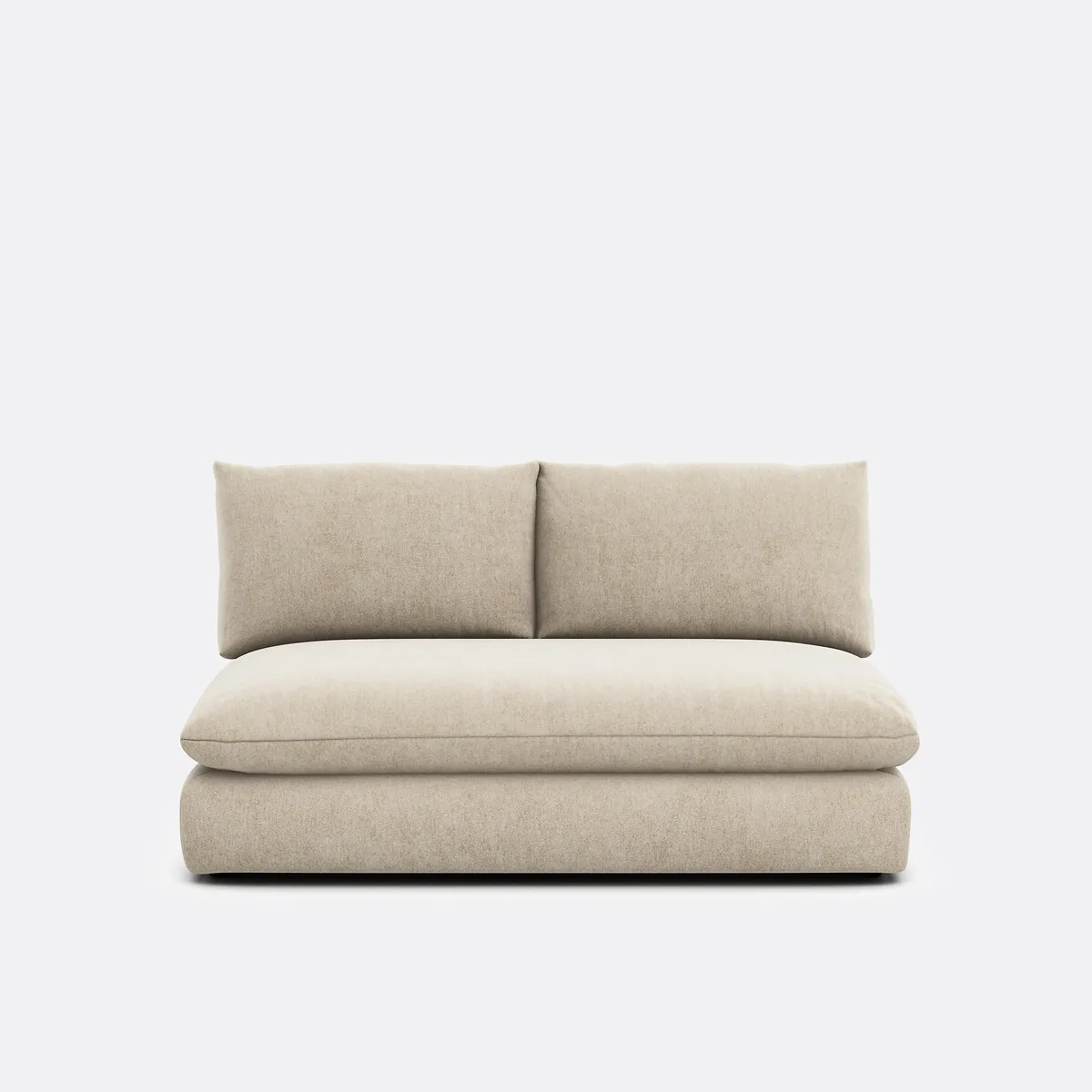 Élément Banquette 2 Places Pour Canapé Modulable, En Polyester Chiné, MALO