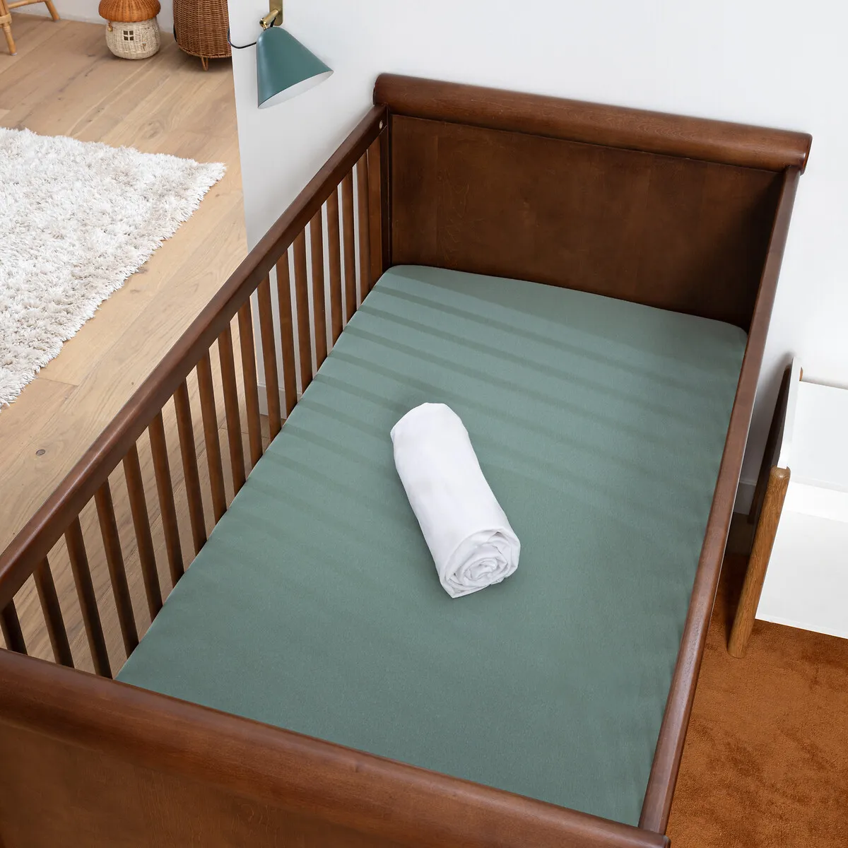 Lot De 2 Drap-housses Bébé, En Jersey De Coton Uni, Scenario — vue 3