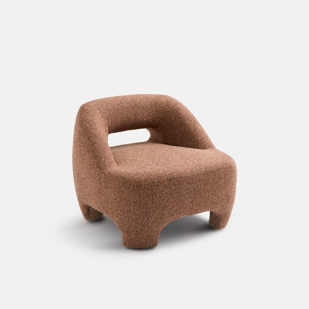 Fauteuil Compact Rembourré, Gainé De Tissu Texturé, INAGA
