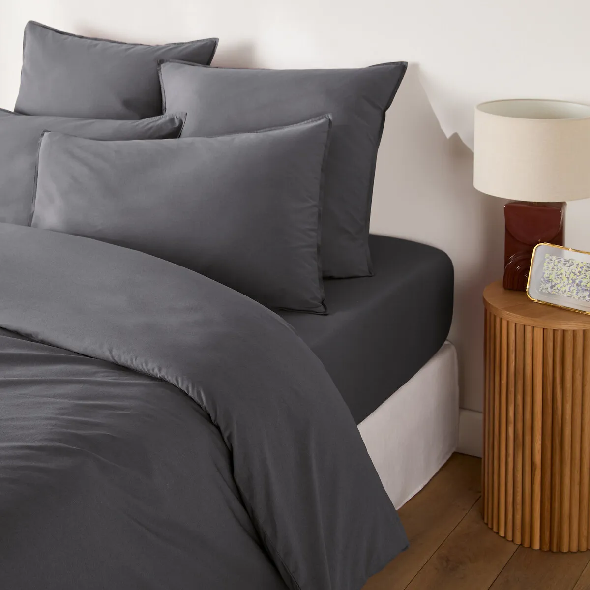 Housse De Couette Unie En Coton Lavé, Scenario