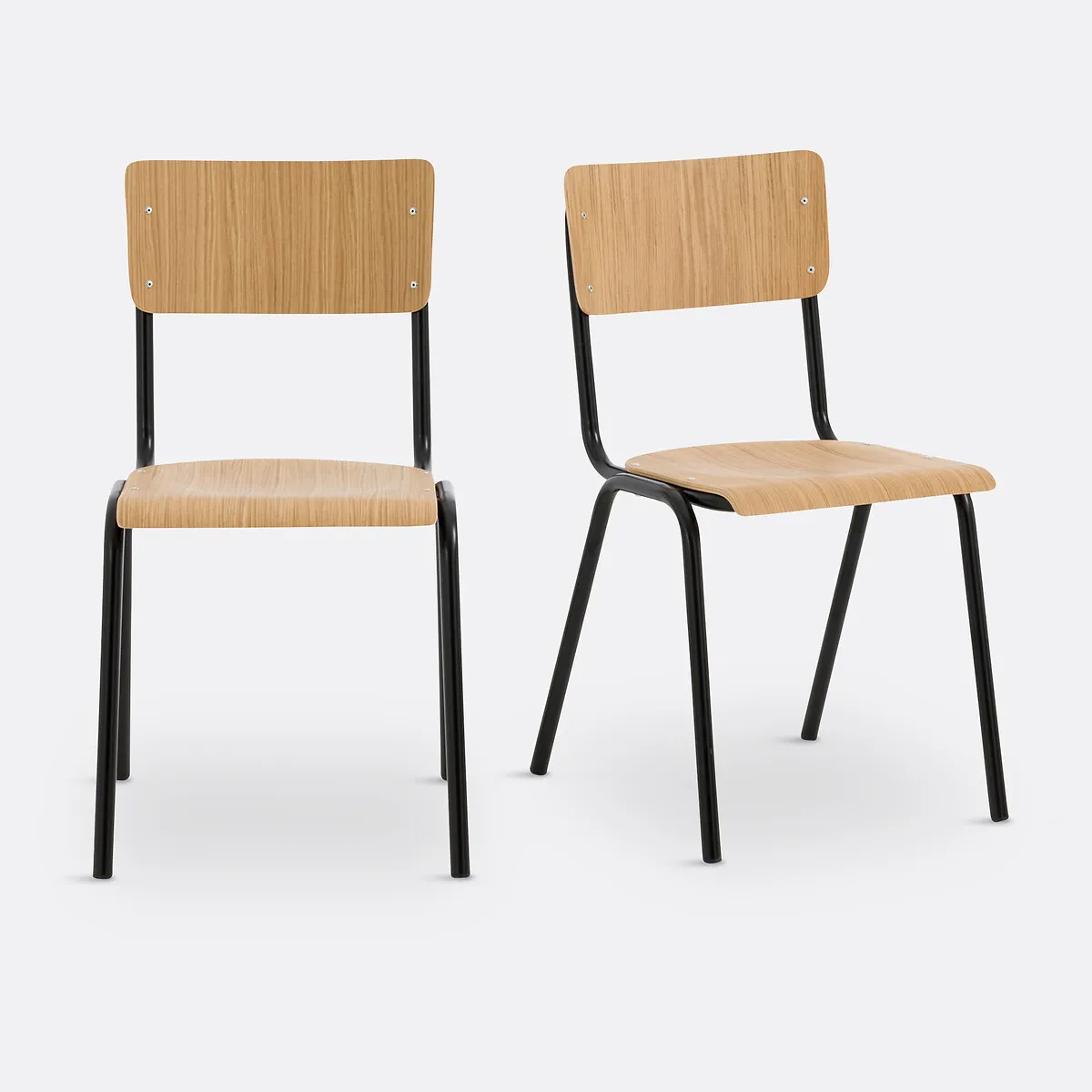 Lot De 2 Chaises D'écolier Empilables, Hiba