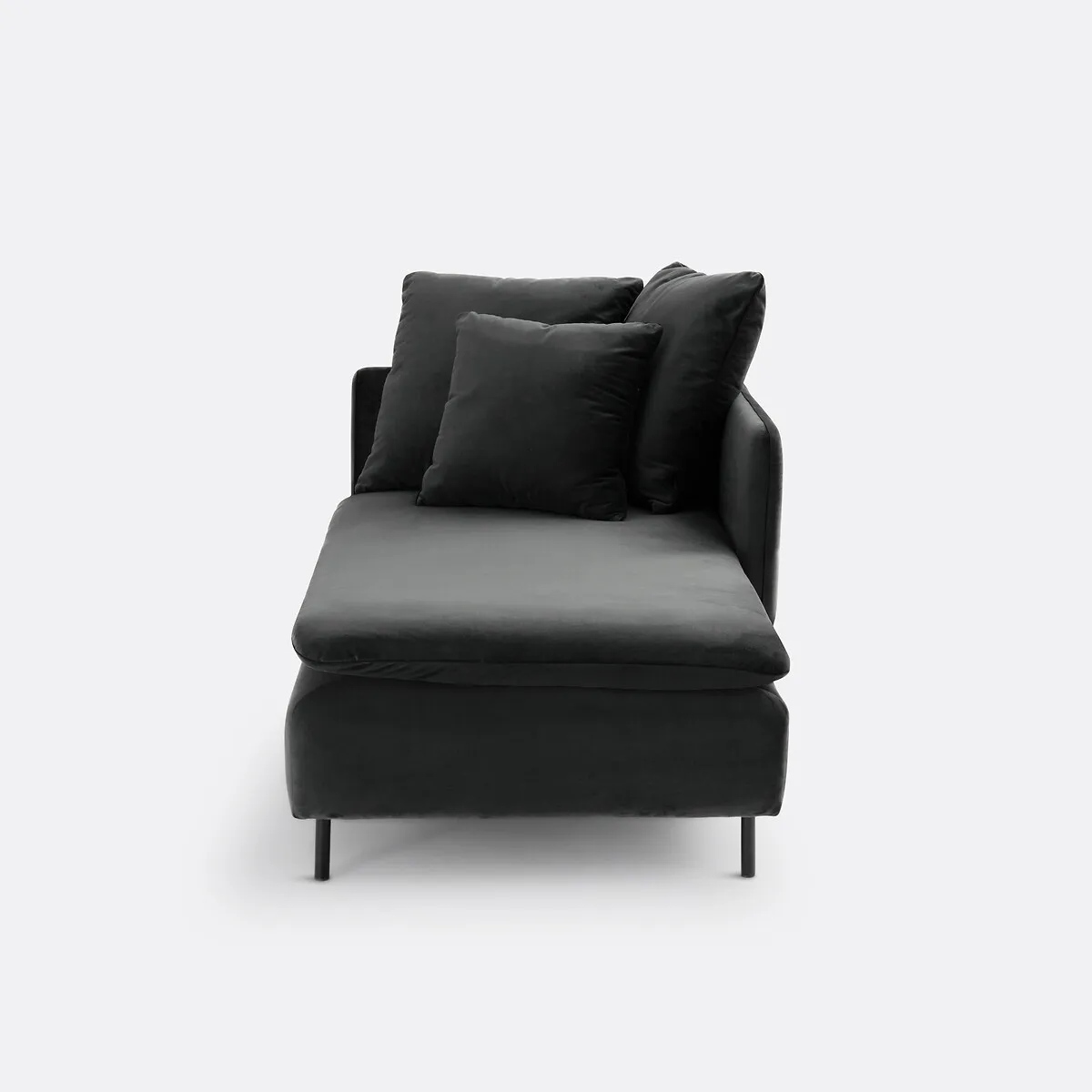 Méridienne Modulable, En Velours, Profondeur 158 Cm, IVETE — vue 3