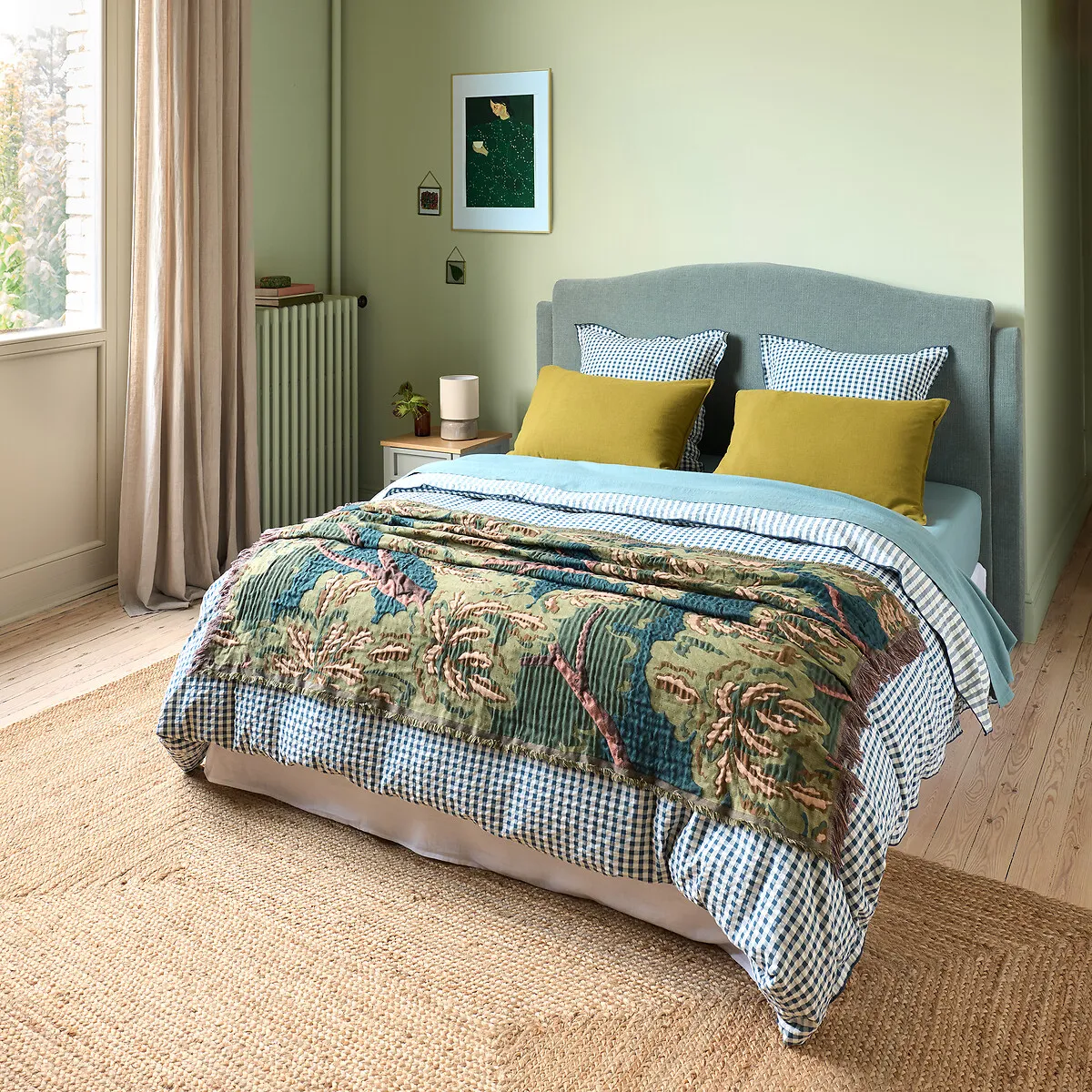 Housse De Couette Coton Seersucker, COTTAGE BLEU — vue 3