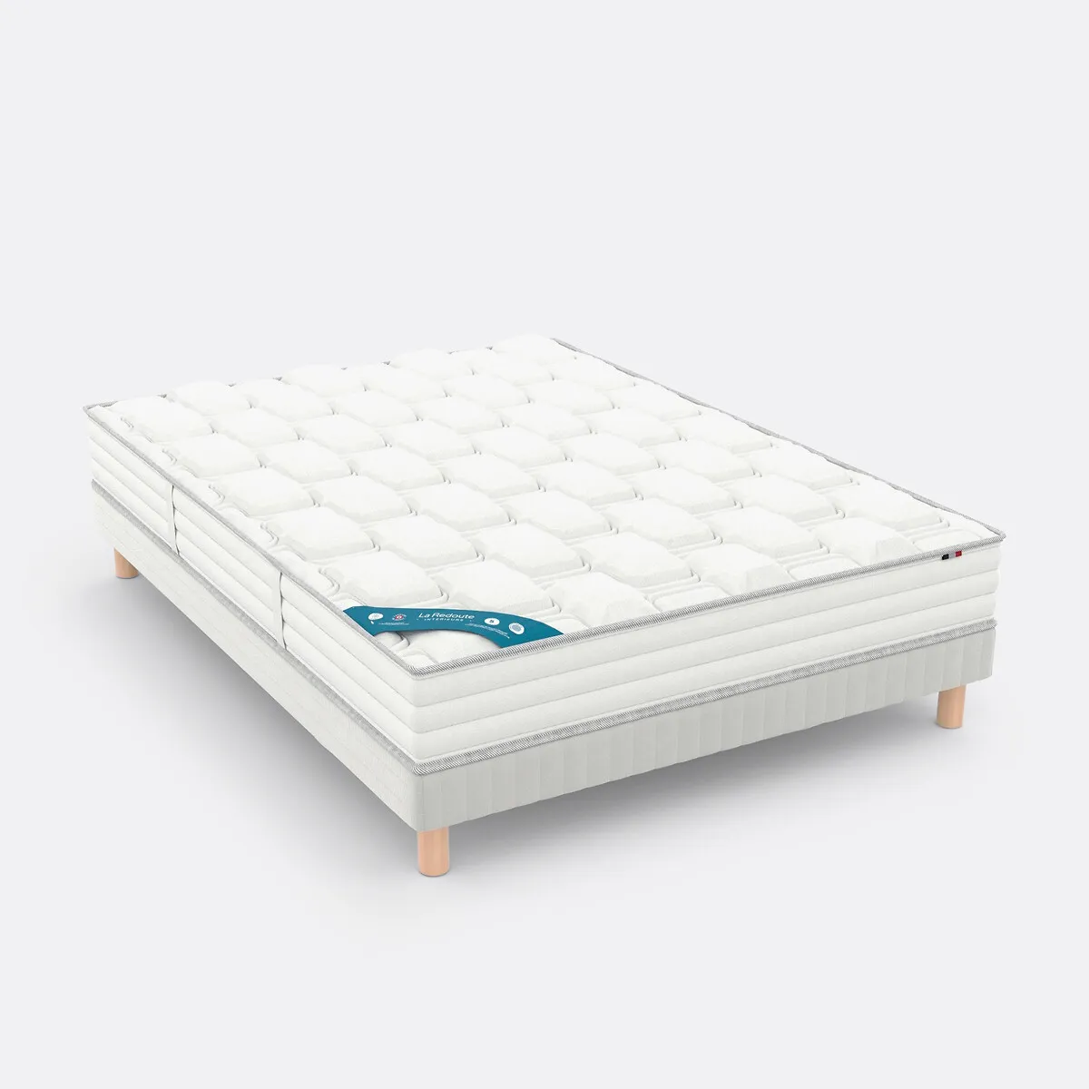 Sommier Tapissier Blanc 12 Lattes — vue 3